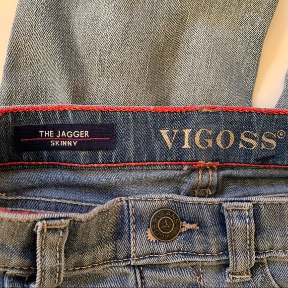 Girls Size 6 Skinny Jeans Bundle - Vigoss Sequins Unicorn & Cat & Jack Dark Wash - Picture 6 of 13